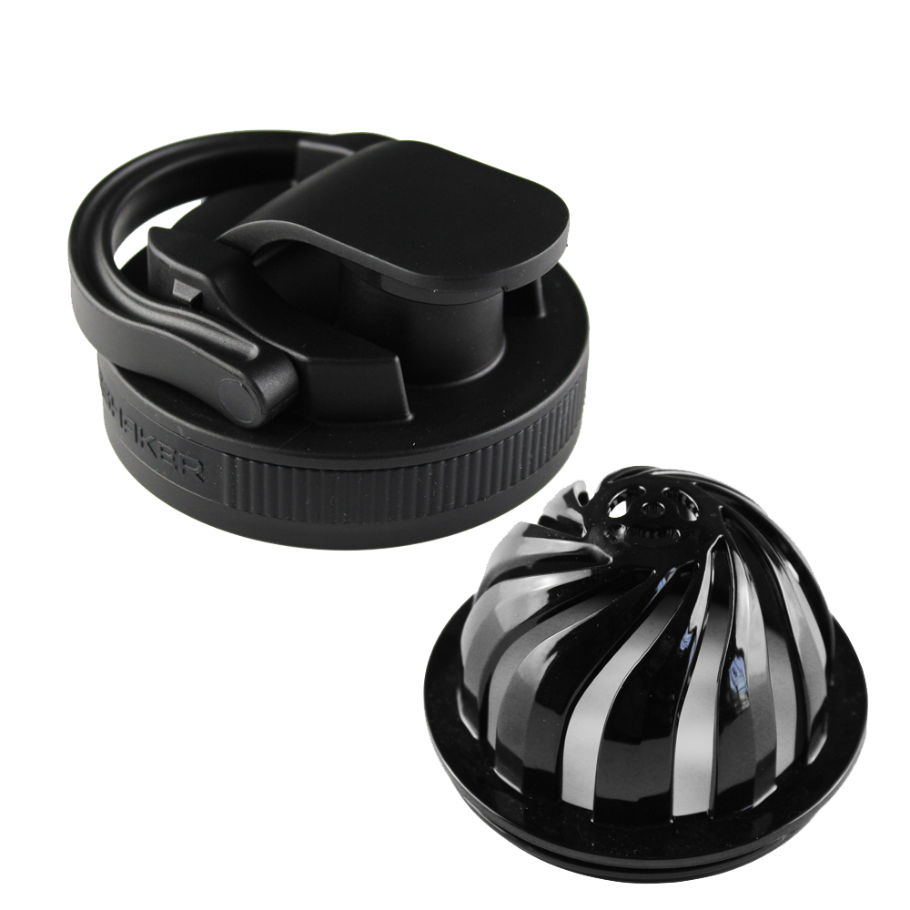 26oz Black Shaker Lid & Agitator Set