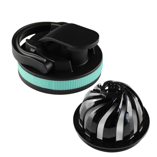 26oz Shaker Lid + Agitator Combo - Black Lid with Mint Band