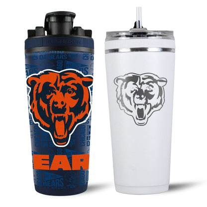 Chicago Bears 4D Shaker & Flex Bottle Bundle