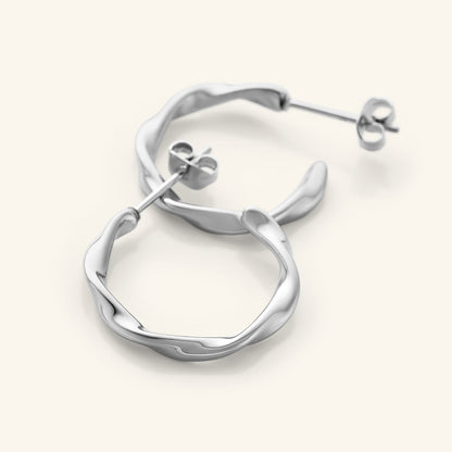 Ripple Hoop Earrings