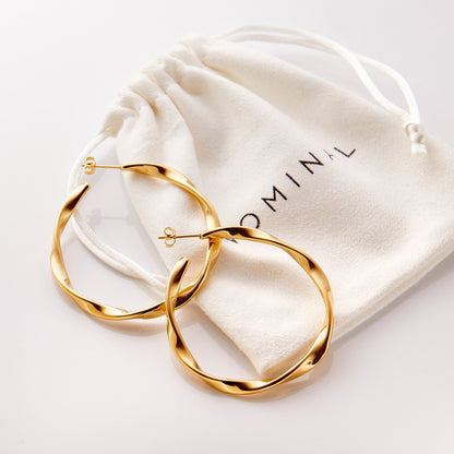 Ripple Hoop Earrings