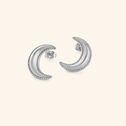 Dotted Crescent Earrings