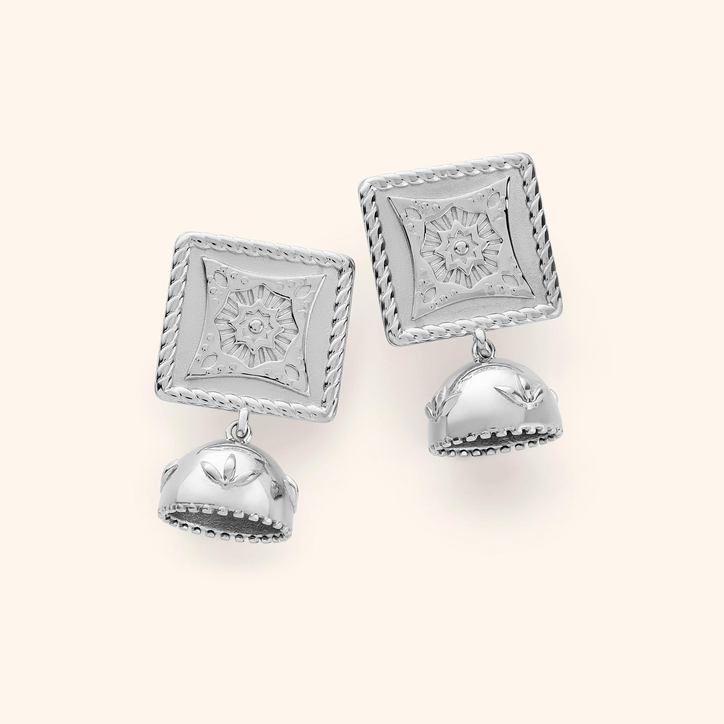 Square Jhumka Earrings