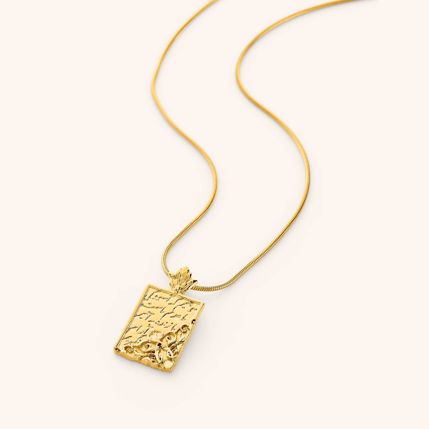 "Born to Move" Floral Poem Necklace