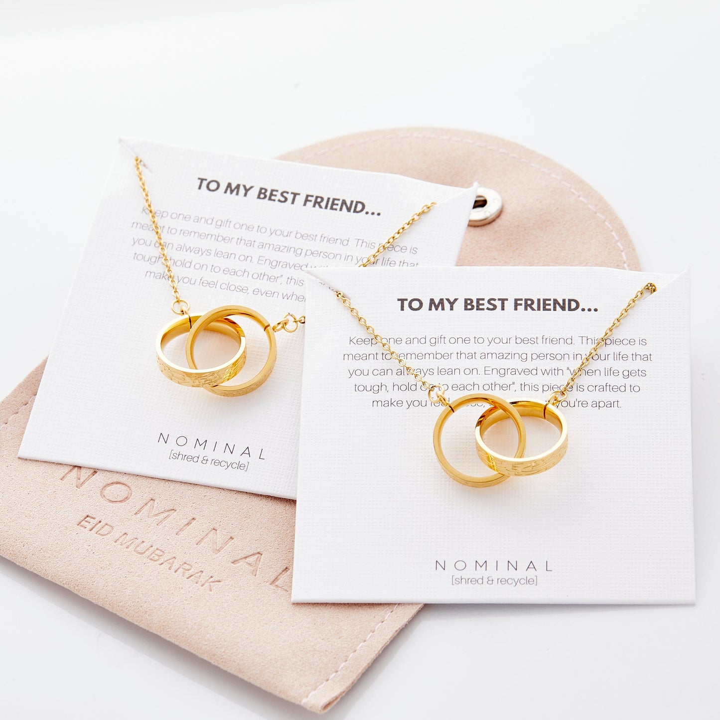 Best Friends "Hold on" Interlaced Necklace Set