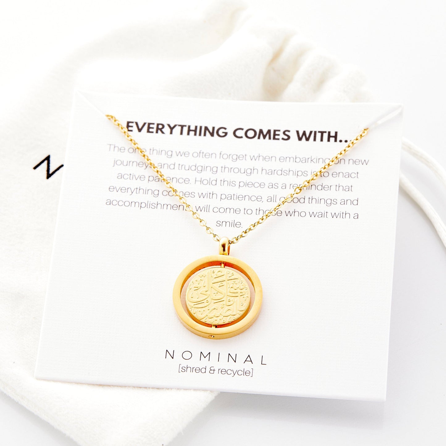 "Everything Comes with Patience" Necklace