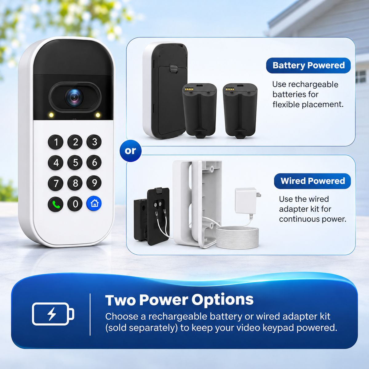 Smart Garage Video Keypad with Camera & PIN Access