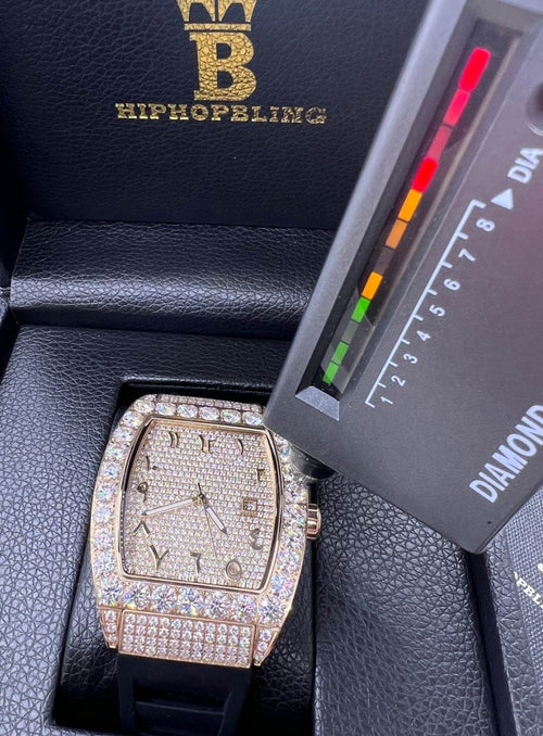 Emperor Rubber Strap VVS Moissanite Iced Out Watch