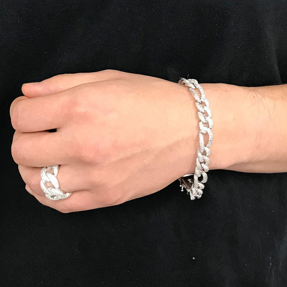 Figaro 10MM Iced Out Bracelet