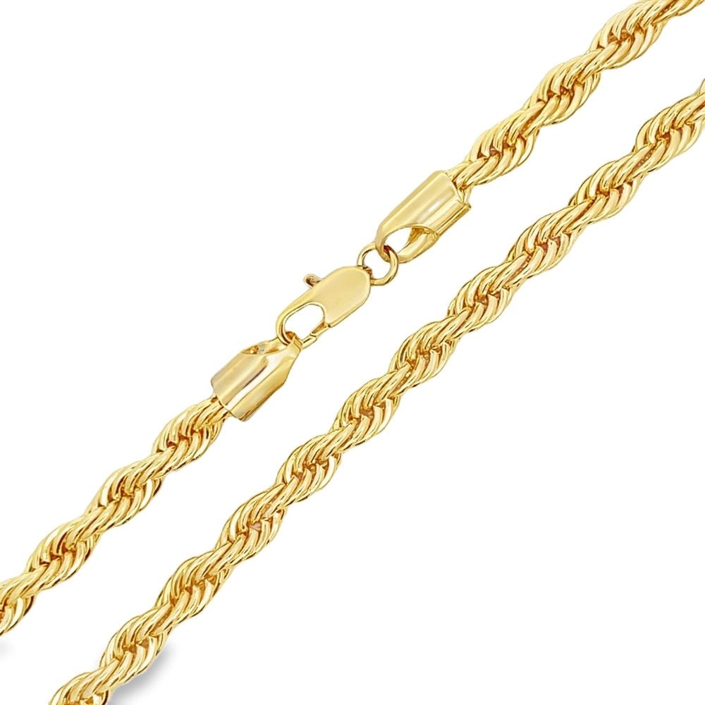 French Rope Gold Plated Chain Necklace