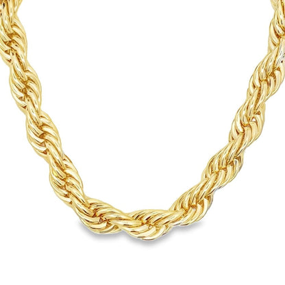 French Rope Gold Plated Chain Necklace
