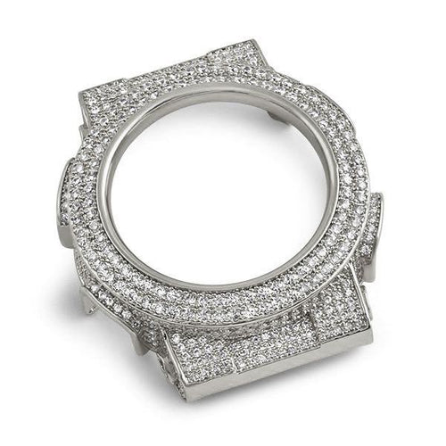 Icey CZ Custom Rhodium Bezel for Casio G Shock GA110