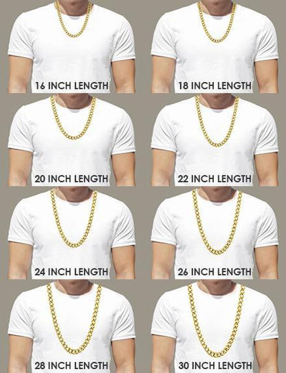 IP Gold 10MM Cuban 316L Stainless Steel Chain Box Clasp