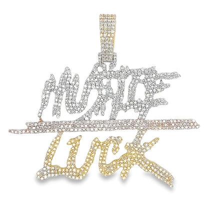 Large Hustle Luck Diamond Pendant 3.50cttw 10K Gold 3 Tone